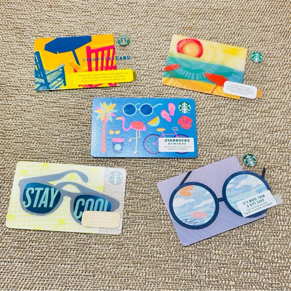 STARBUCKS Summer Gift Card Set 😎 🏝️
